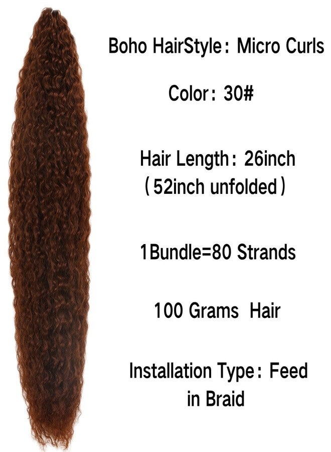 Leticia Brown Boho Braiding Hair Pre stretched for Boho Braids Pre stretched Boho Braiding Hair - Image 3